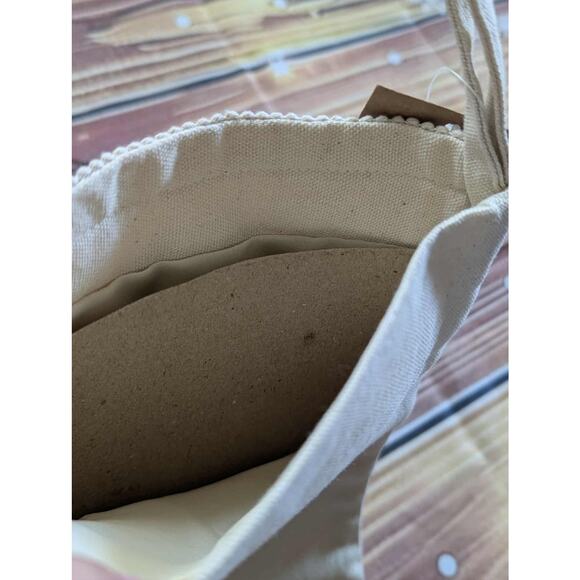 NEW Letter "C" Embroidered Beige Burlap Shimmer Christmas Stocking 20" Holiday - Picture 4 of 10